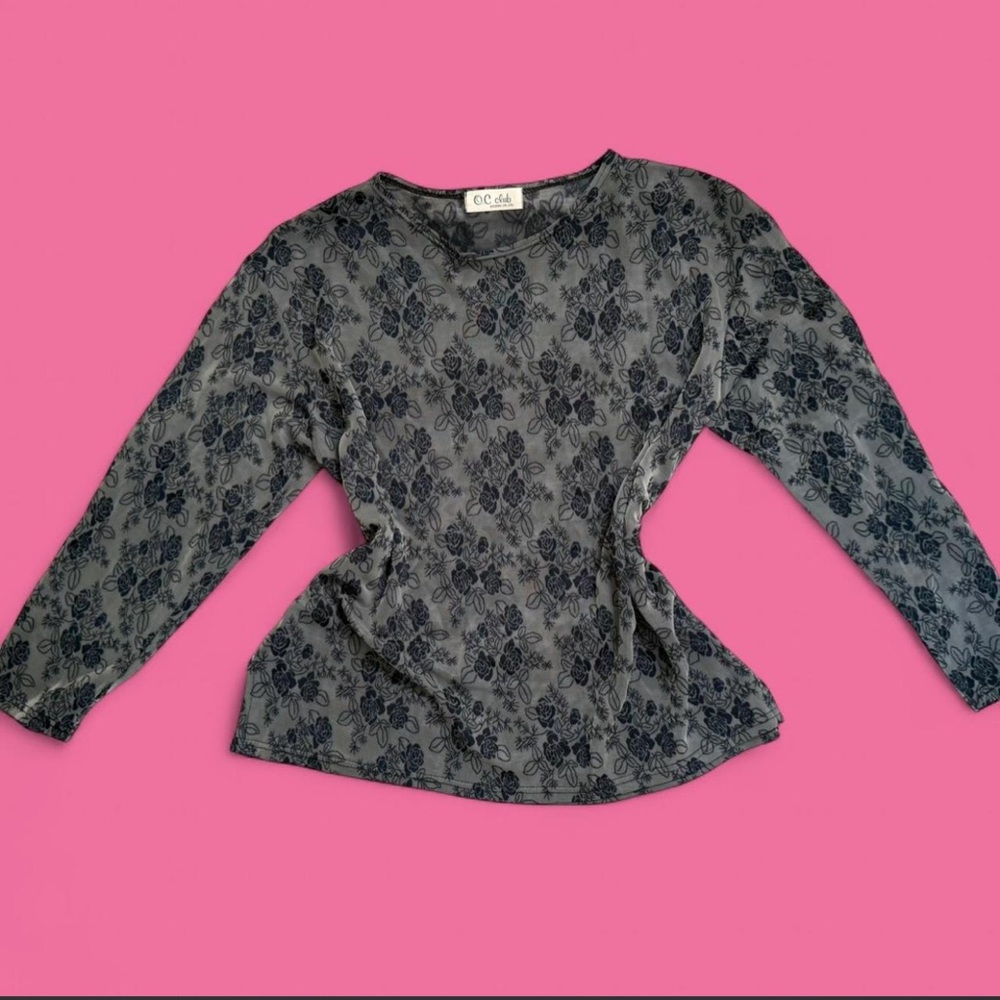 🖤Vintage O.C Club Floral Mesh Top🖤
